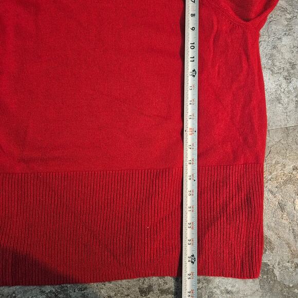 Athleta Cherry Red Alpine Turtleneck Merino Wool Cashmere Blend Sweater Size S - Picture 6 of 7